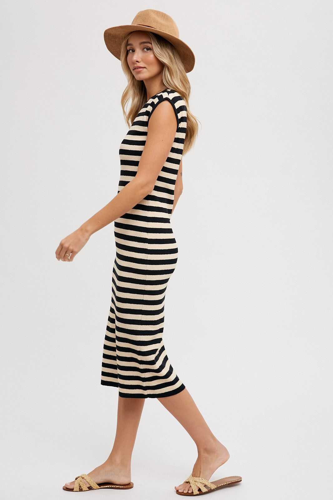 Julia Striped Midi Dress