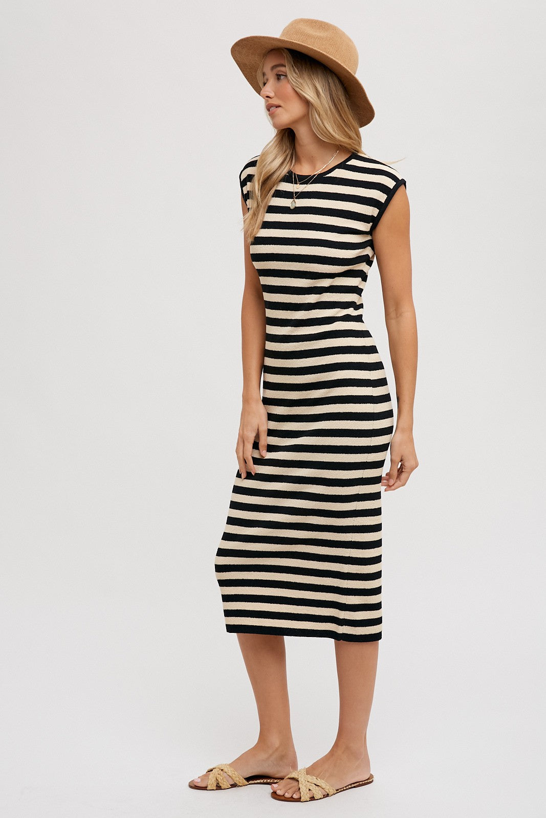 Julia Striped Midi Dress